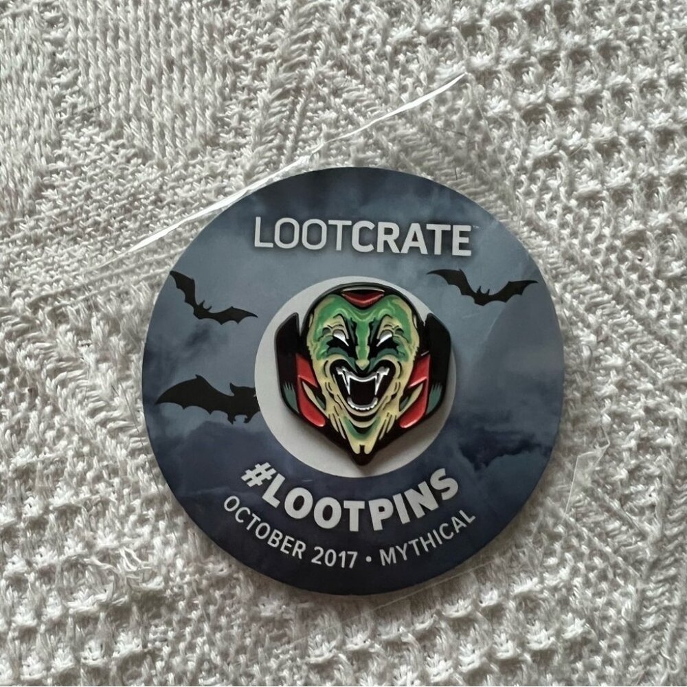 Dracula Scary Face Enamel Pin